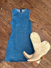 Load image into Gallery viewer, Georgia Denim ￼Sleeveless Dress
