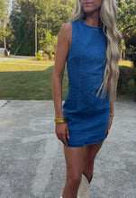 Load image into Gallery viewer, Georgia Denim ￼Sleeveless Dress
