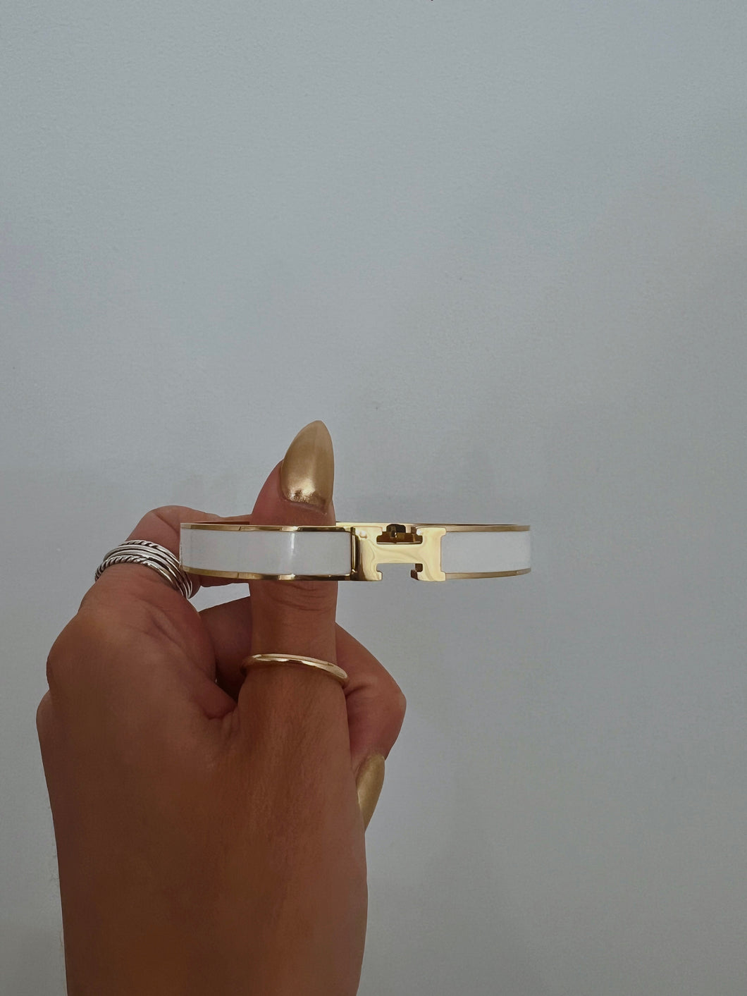 H Bracelet White/Gold
