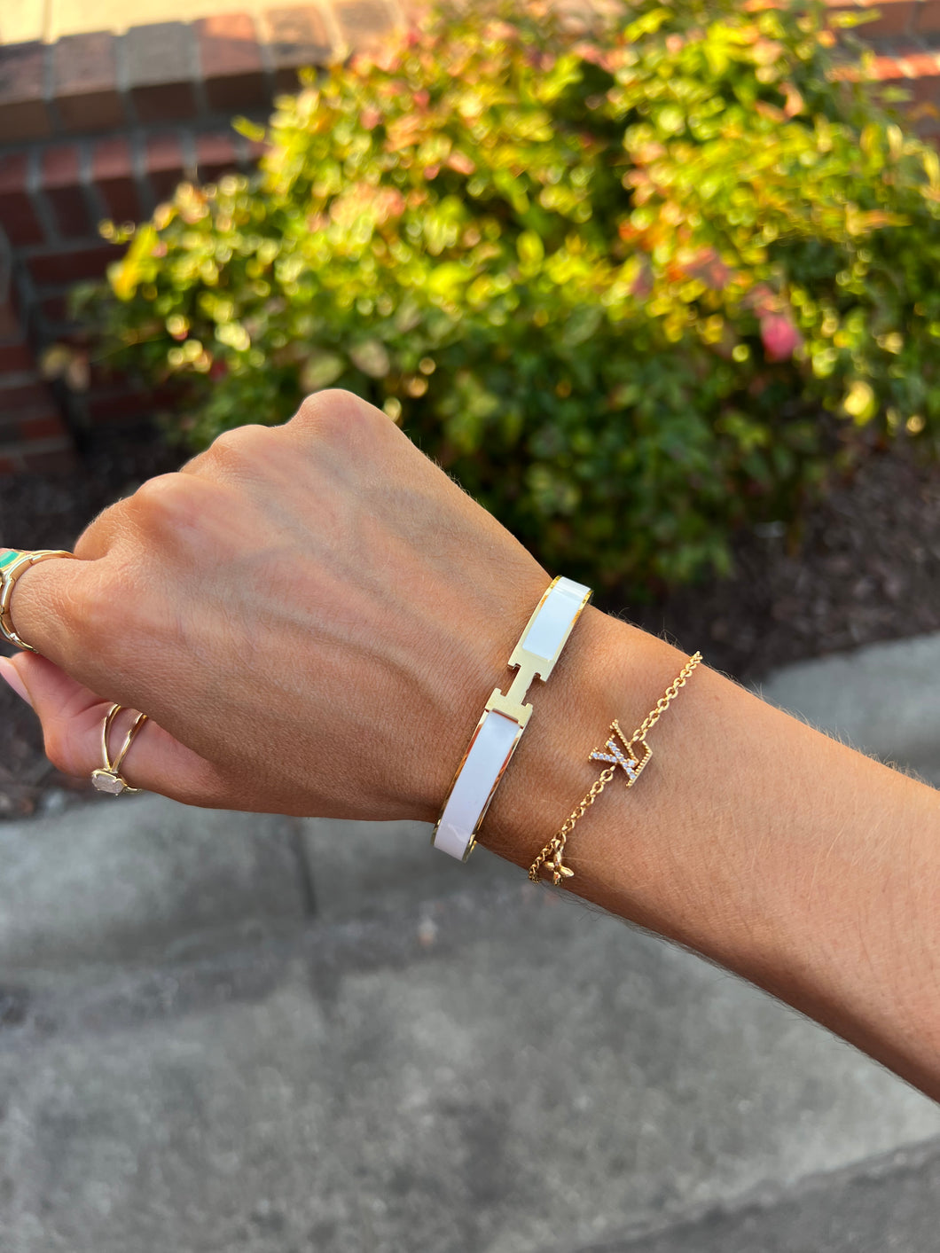 H Bracelet White/Gold