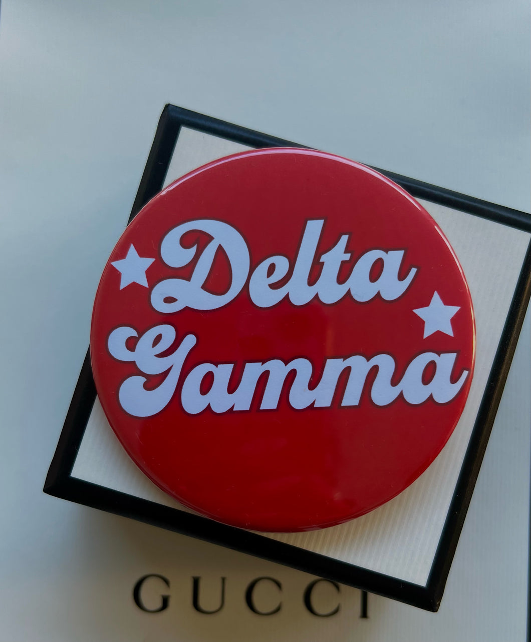 Delta Gamma Greek Game Day Button 3.00 Inch