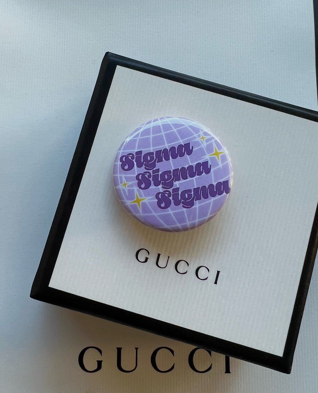 Tri Sigma Greek Disco Button 1.50 Inch