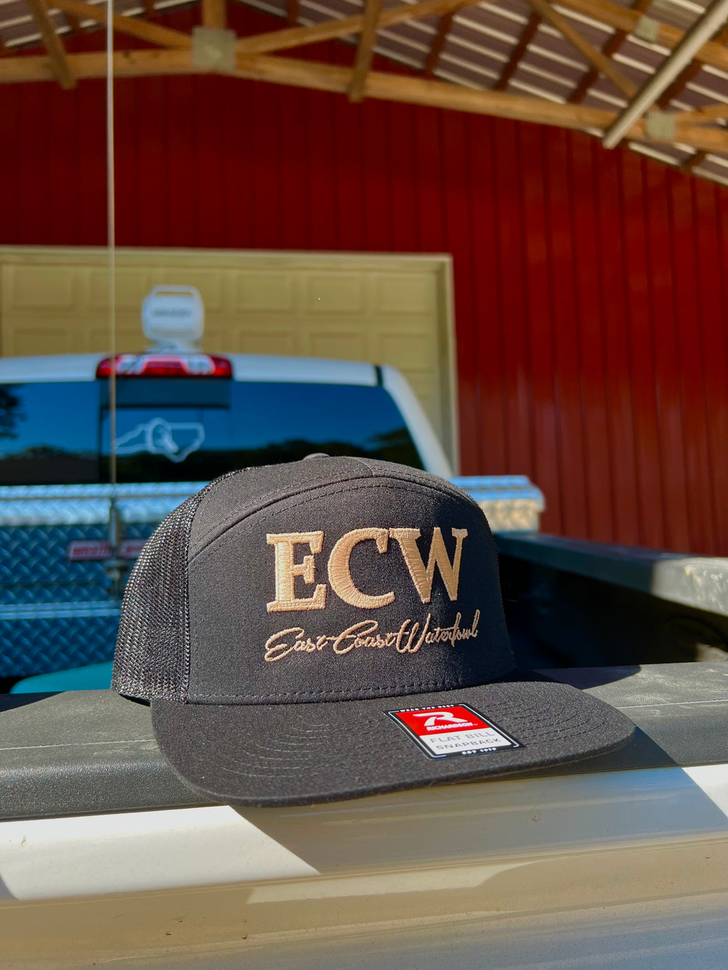 7 Panel All Black Tan ECW